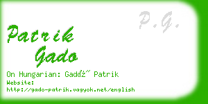 patrik gado business card